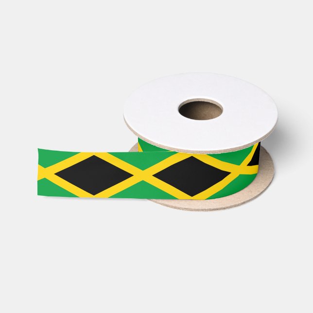 Jamaican flag ribbon satin ribbon (Spool)