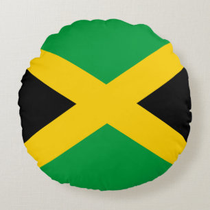 Jamaican Flag Round Pillow