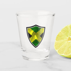 Jamaican flag shot glass