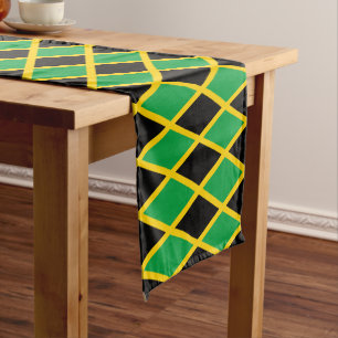 Jamaican flag & Sports house decor table /Jamaica Short Table Runner