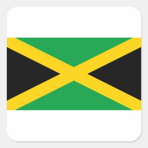Jamaican Flag Square Sticker