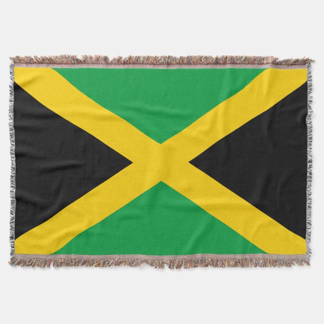 Jamaican Flag Throw Blanket (Front)