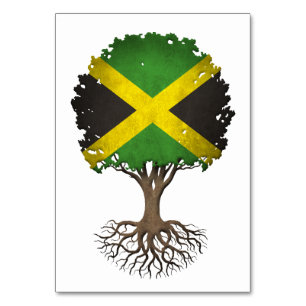 Jamaican Flag Tree of Life Customizable Table Number