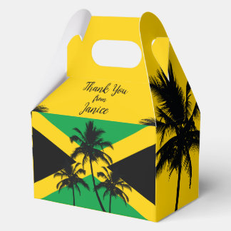 Jamaican Flag Tropical Thank You Favor Box