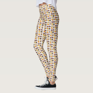 Jamaican Foods Caribbean Island Cuisine Print Leggings