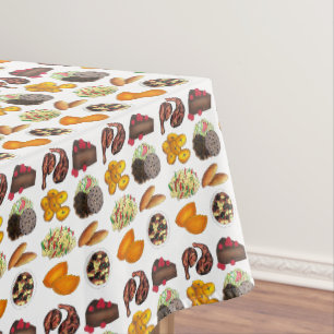 Jamaican Foods Caribbean Island Cuisine Print Tablecloth