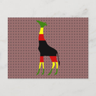 jamaican giraffe postcard