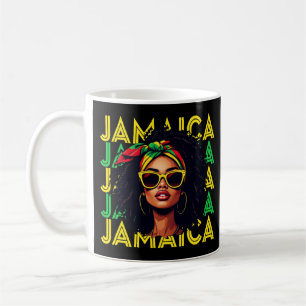 Jamaican Girl Jamaica Flag Proud Jamaican Women Coffee Mug