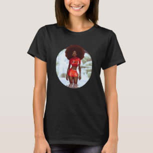 Jamaican Girl Walking In Water Jamaica Girl Black T-Shirt