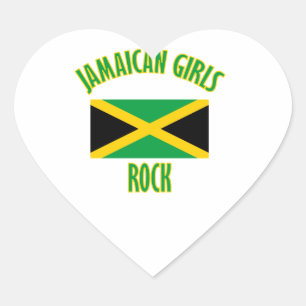 Jamaican girls DESIGNS Heart Sticker