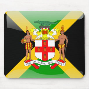 Jamaican glossy flag mouse pad