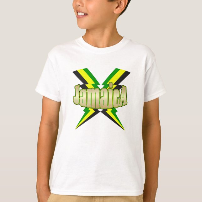 Jamaican Gold Kids Lightening Bolt Tees (Front)