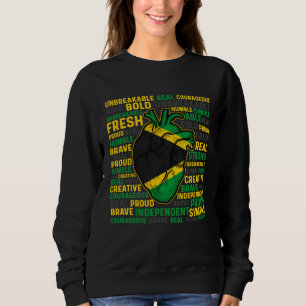 Jamaican Heart Proud Jamaica Flag Heritage Strong Sweatshirt