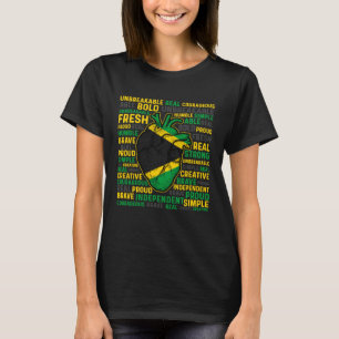 Jamaican Heart Proud Jamaica Flag Heritage Strong T-Shirt