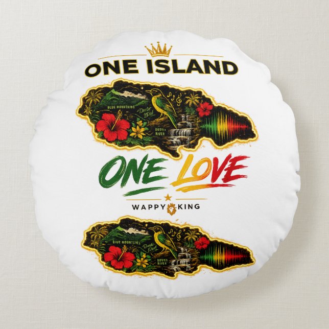 Jamaican Home decoration  Round Pillow (Front)