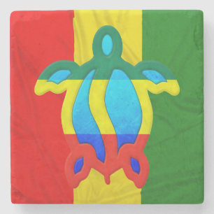 Jamaican Honu Stone Coaster