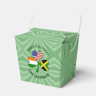 Jamaican Irish American Shamrock Flag Personalized Favor Box