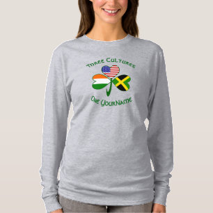 Jamaican Irish American Shamrock Flag Personalized T-Shirt