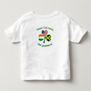 Jamaican Irish American Shamrock Flag Personalized Toddler T-shirt