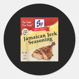 Jamaican Jerk Seasoning Condiment Holiday Spice Co Classic Round Sticker