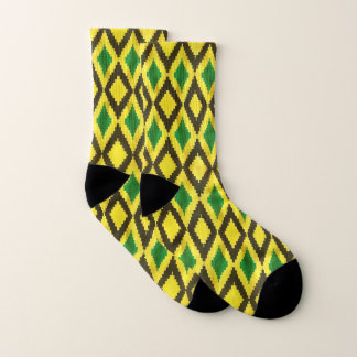 Jamaican Kente Styled All Over Print Men's Socks