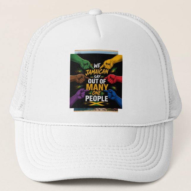 Jamaican Luxury brand  Trucker Hat (Front)