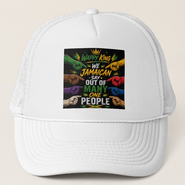 Jamaican Luxury brand  Trucker Hat (Front)