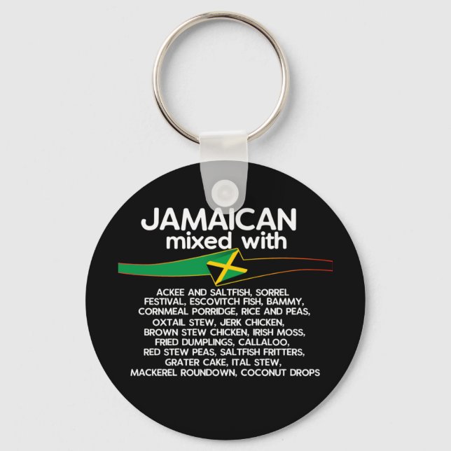 Jamaican Mixed With Jamaica Proud  Keychain (Front)