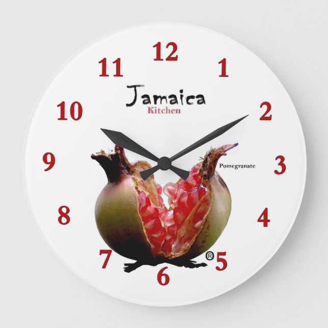 Jamaican Pomegranate Modern Wall Clock Gift ...!!! (Front)