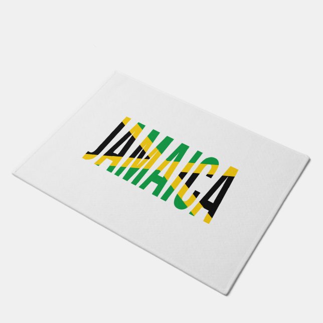 Jamaican Pride Flag Of Jamaica Doormat (Angled)