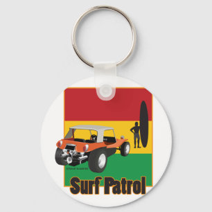 Jamaican Rasta Surfpatrol Buggy Keychain