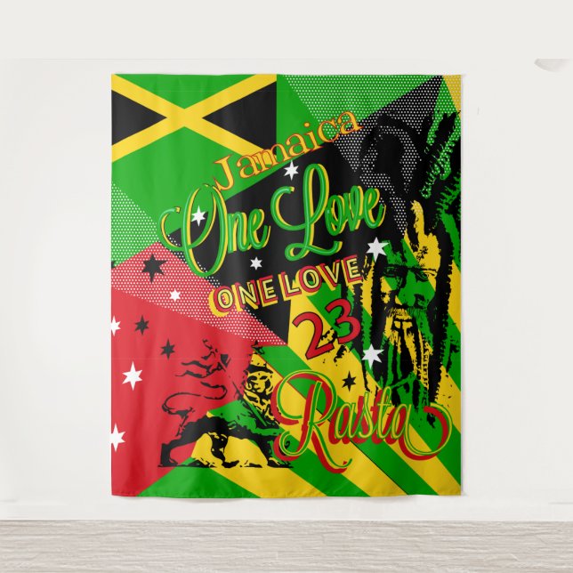 Jamaican Reggae Party Tapestry (Front)