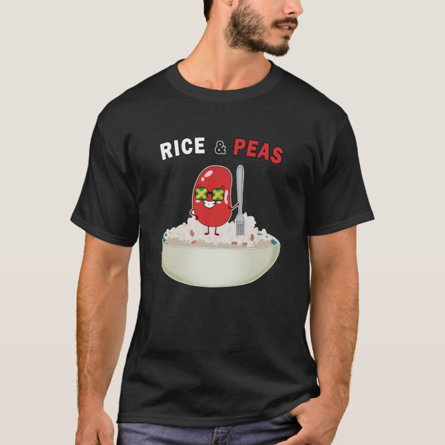 Jamaican Rice and Peas Jamaican Flag Colours Jamai T-Shirt (Front)