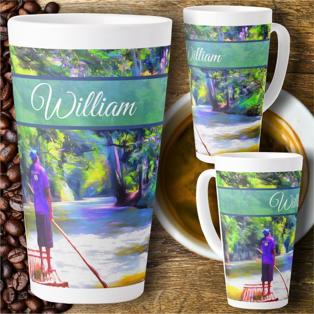 Jamaican River Raft Ride J001 Latte Mug (Creator Uploaded)