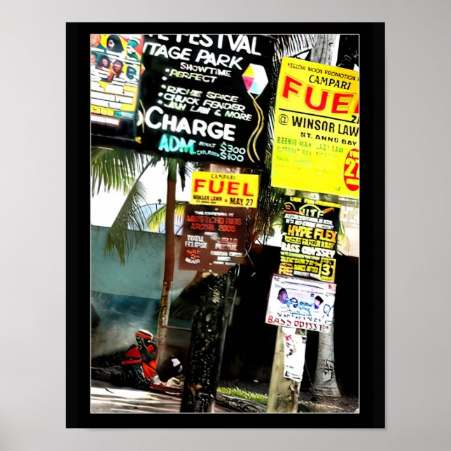 Jamaican Street Scene Poster (Front)