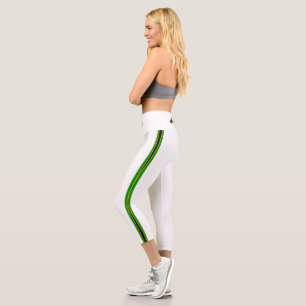 Jamaican stripes flag capri leggings