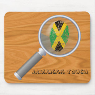 Jamaican touch fingerprint flag mouse pad