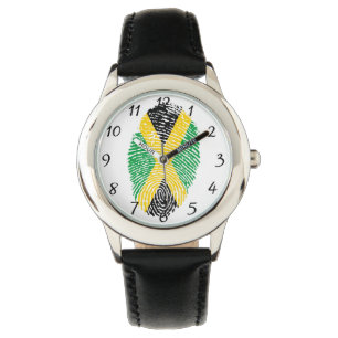 Jamaican touch fingerprint flag watch