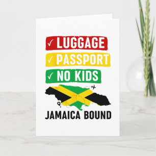 Jamaican Travel Vacation Outfit To Jamaica Men Wom Card