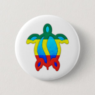 Jamaican Turtle 2 Inch Round Button