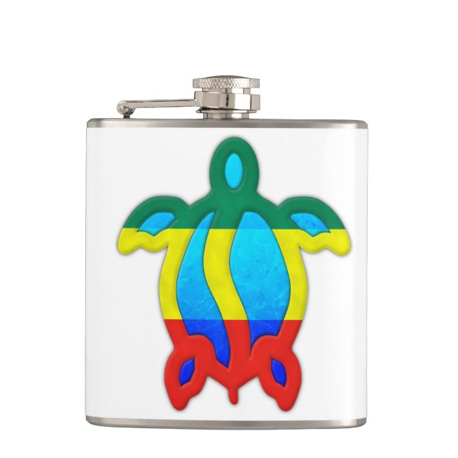 Jamaican Turtle Hip Flask (Front)