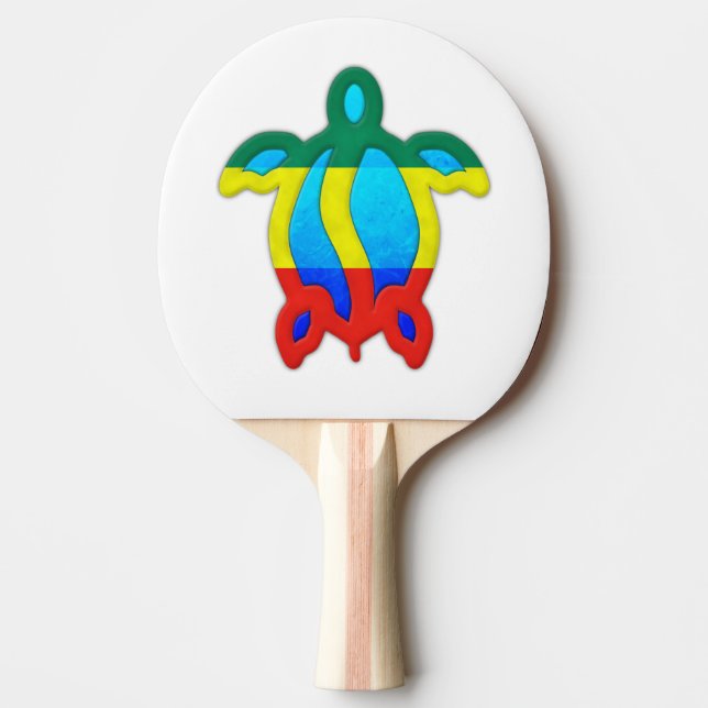 Jamaican Turtle Ping Pong Paddle (Front)