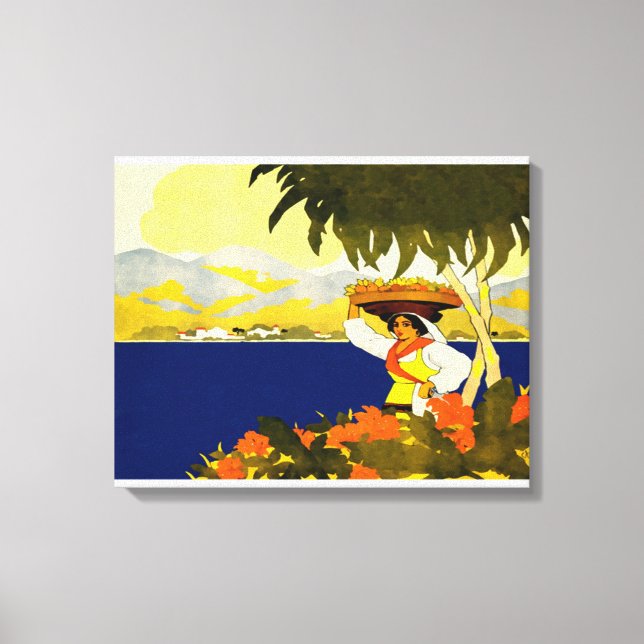 Jamaican woman canvas print (Front)