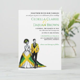 Jamaïque Couple Faire-part de mariage