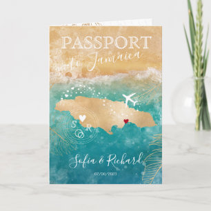 Jamaïque Mariage Destination Carte de passeport In