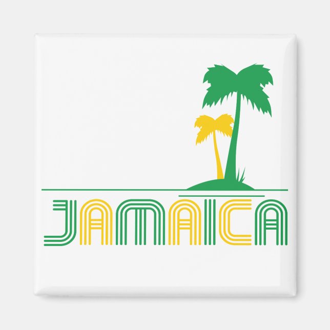 Jamaïque Retro Magnet (Devant)