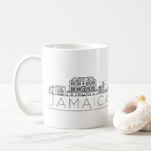 Jamaïque Skyline Stylisé Skyline Café Mug