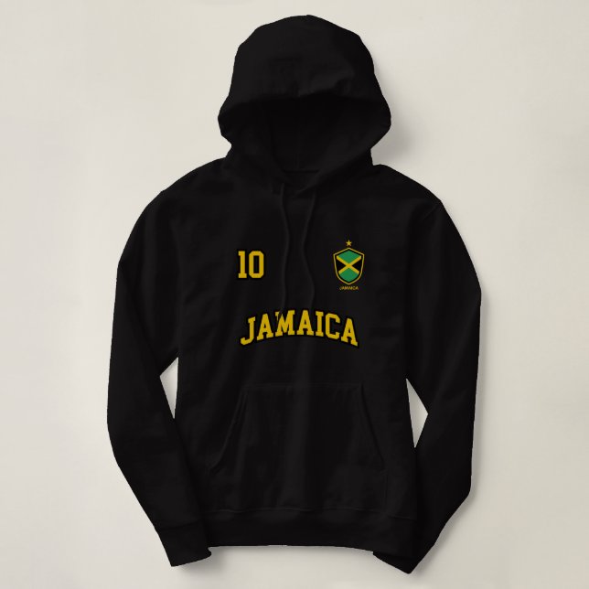Jamaïque Sweat - shirt à capuche Numéro 10 Soccer  (Design devant)