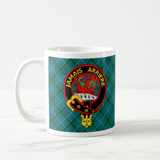 "Jamais Arrière" Ancien mug Douglas Tartan (Gauche)