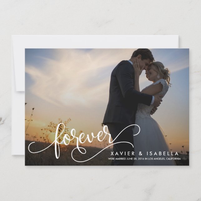 Jamais | Faire-part de mariage (Devant)